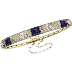Sapphire, Diamond, Gold Bracelet, Russian