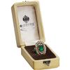Image 2 : Emerald, Diamond, Gold Ring, Russian