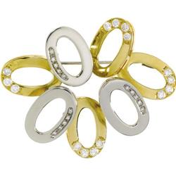 Diamond, Gold "O" Brooch