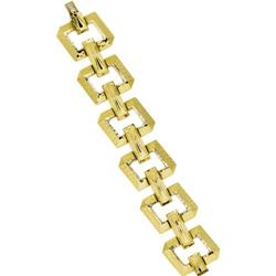 Hammered Gold Link Bracelet