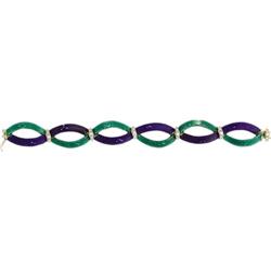 Diamond, Enamel, Gold Bracelet