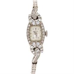 Hamilton Lady's Diamond, Platinum Bracelet Watch
