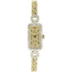 Lucien Piccard Lady's Diamond, Gold Watch