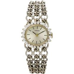 Longines Lady's Diamond, 18k White Gold Watch
