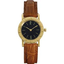Bvlgari, Lady's Gold, Leather Strap Wristwatch