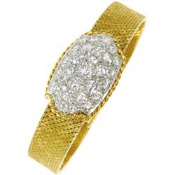 Corum, Lady's Diamond, Gold Covered Dial Watch
