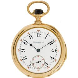 Swiss Gold Openface Minute Repeater Pocket Watch