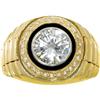 Image 1 : Gentleman's Diamond, Onyx, Gold Ring