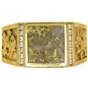 Image 1 : Gentleman's Gold-in-Quartz, Diamond, Gold Ring