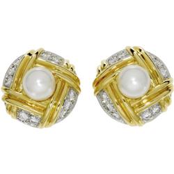 Pearl, Diamond, Gold Earrings, Tiffany & Co.