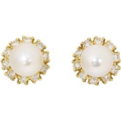 Cultured Pearl, Diamond, Gold Earrings & Jackets