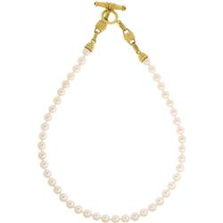 Cultured Pearl, Ruby, Diamond, Gold Necklace