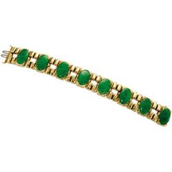Jadeite, Gold Bracelet, Webb