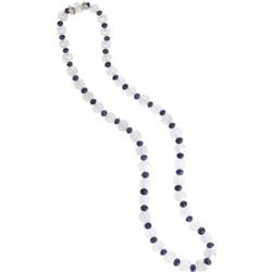 Sapphire, Chalcedony, Diamond, Gold Necklace