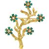 Image 1 : Diamond, Turquoise, Gold Brooch