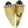 Image 2 : Lapis Lazuli, Diamond, Gold Bypass Ring