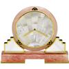 Image 1 : Rose Quartz, Enamel, Gold Clock, Cartier