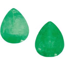 Two Unmounted Pear-Shaped Emeralds