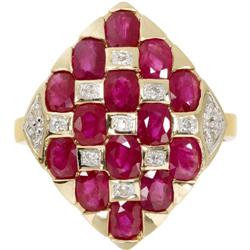 Ruby, Diamond, Gold Ring