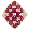 Image 1 : Ruby, Diamond, Gold Ring
