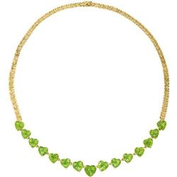 Heart-Shaped Peridot, Gold Necklace