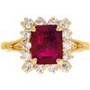Image 1 : Ruby, Diamond, Gold Ring