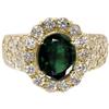 Image 1 : Tsavorite Garnet, Diamond, Gold Ring