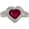 Image 1 : Ruby, Diamond, White Gold Ring