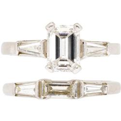Diamond, Platinum Ring Set
