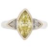 Image 1 : Colored Diamond, Diamond, Gold Ring