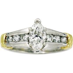 Diamond, Platinum, Gold Ring