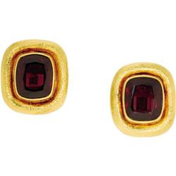 Garnet, Gold Earrings