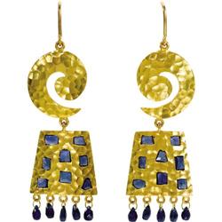 Sapphire, Gold Earrings, Lunia