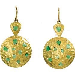 Tsavorite Garnet, Gold Earrings, Lunia