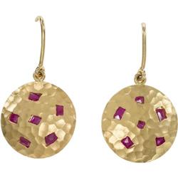 Ruby, Gold Earrings, Lunia