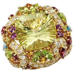 Citrine, Diamond, Multi-Stone, Gold Ring