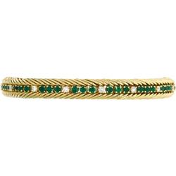 Emerald, Diamond, Gold Bracelet
