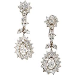 Diamond, Gold Dangle Earrings