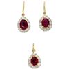 Image 1 : Ruby, Diamond, Gold Jewelry Suite