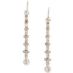 Diamond, Platinum Earrings