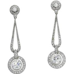 Diamond, Platinum Earrings