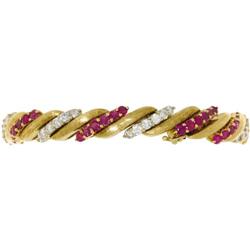 Diamond, Ruby, Gold Bracelet