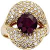 Image 1 : Ruby, Diamond, Gold Ring