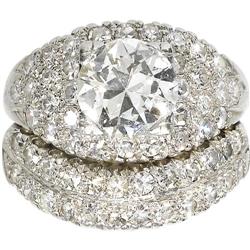 Diamond, Platinum Ring Set