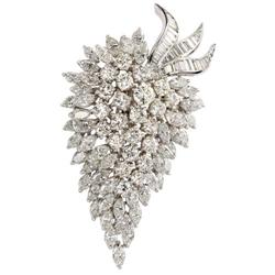 Diamond, Platinum Pendant-Brooch