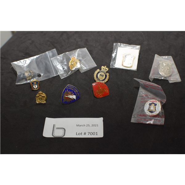 10 POLICE PINS,,SASKATOON REGINA ETC