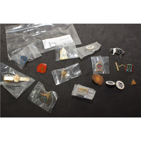 POLICE PINS ETC..SOME POLITICALLY INCORRECT