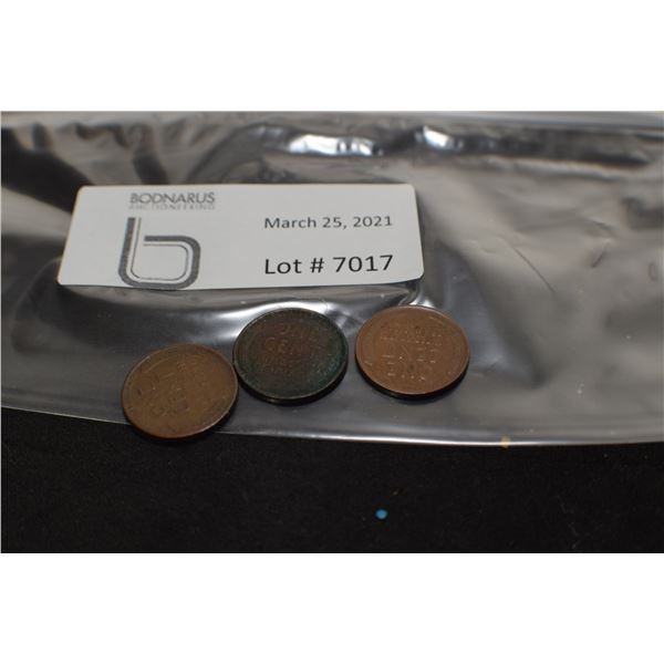 LINCOLN WHEAT PENNIES 1930D 1955D 1953S