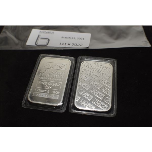 2 TIMES THE MONEY $  1 TROY OZ. SILVER BAR / WAFER .999 STERLING