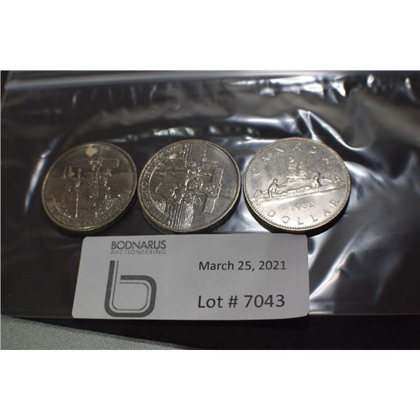 3 CANADA SILVER DOLLAR